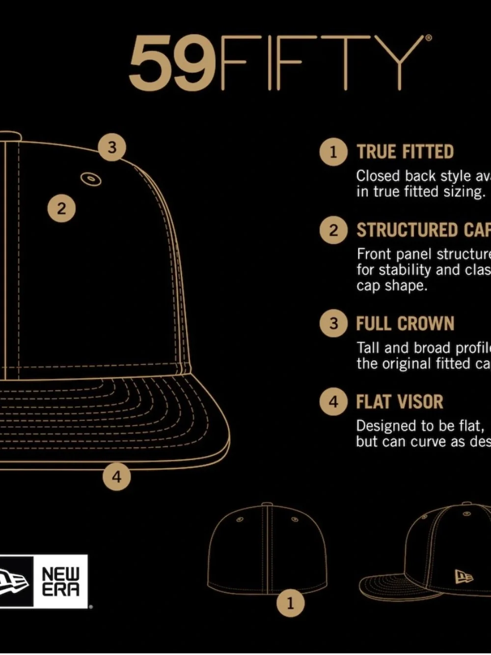 New Era Black and Gold 59FIFTY Graphic Cap
